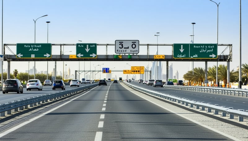 Dubai road toll system illustration Dubai road toll system illustration